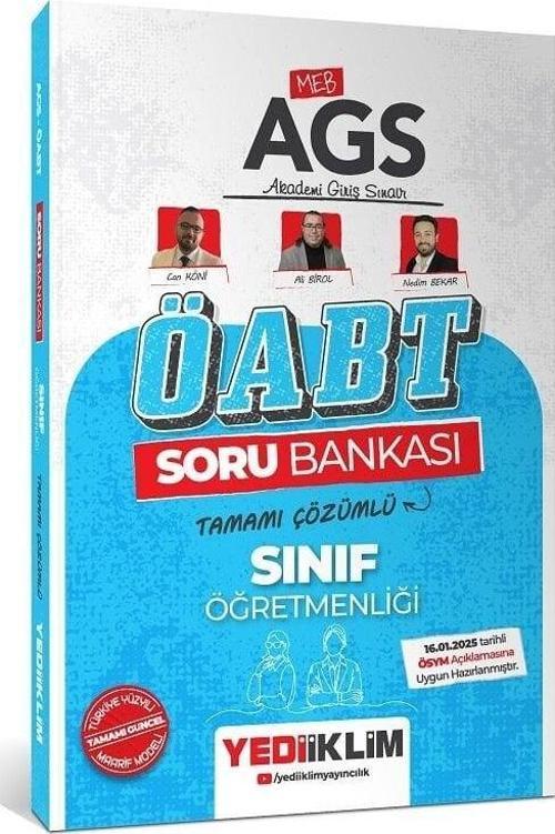 Yediiklim 2025 MEB-AGS ÖABT Sınıf Öğretmenliği Soru Bankası Çözümlü - Can Köni Yediiklim Yayınları