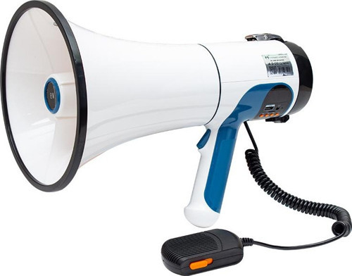 ML-687 Mayk Mikrofonlu Megafon Usb Aux Sd Kart Girişli 100 Watt Pilli Ve Şarjlı