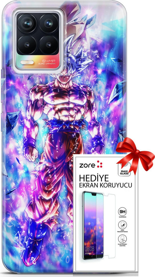 Realme 8 Kılıf Orijinal Seri Supers 12 Legends Anime Tasarım Kılıf + Ekran Koruyucu