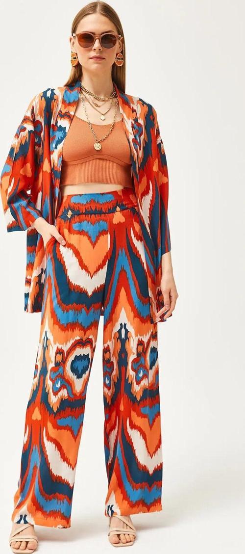 Kimono Pantalon Alt Üst Cepli Takım