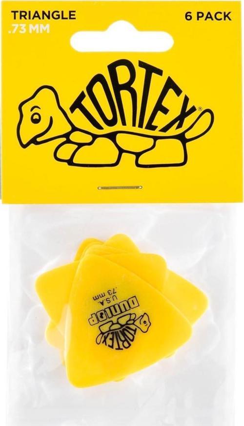 Jim Dunlop 431P.73 Tortex Triangle Yellow 6'lı Paket Pena (0.73 mm)