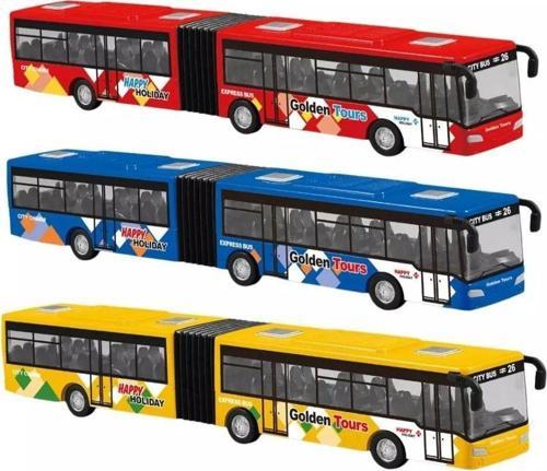  Otobüs Oyuncak Çekbırak Körüklü Otobüsü Kırılmaz Metrobüs Sarı 22cm