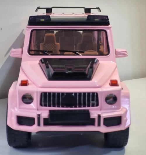  Pembe Jip Mercedes G63 G Class Metal Diecast Model Araç Çek Bırak Oyuncak Araba 22Cm