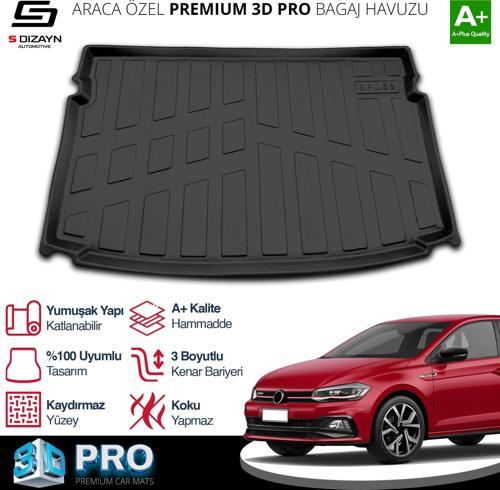 S-Dizayn VW Polo 3D Pro Bagaj Havuzu 2021 Üzeri A+ Kalite