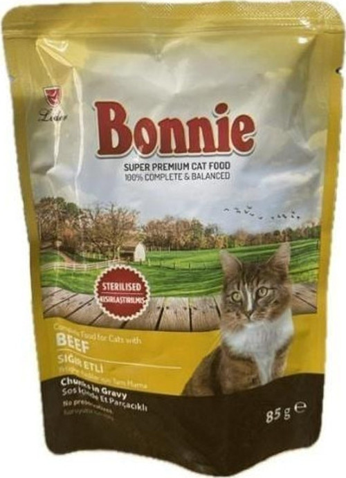 Sığır Etli Kısırlaştırılmış Kedi Yaş Mama 85 gr