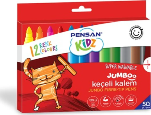 Kidz 12'li Jumbo Keçeli Boya Kalemi