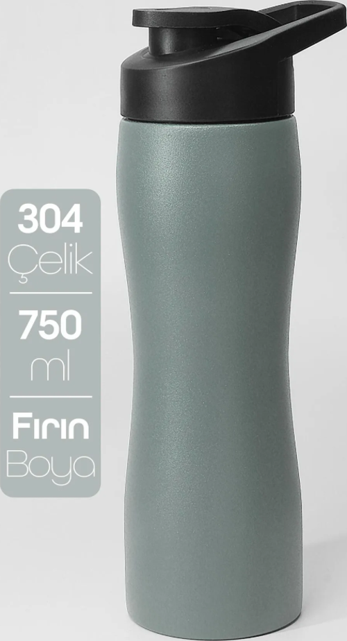 Paslanmaz Çelik Matara - 304 Çelik Spor Suluk BPA İçermez Taşınabilir Tasarım - Füme Renk