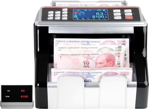 GB8200S Karışık Para Sayma Makinesi - TL - Euro - Usd - Türkçe Sesli Uyarı + Müşteri Ekranı