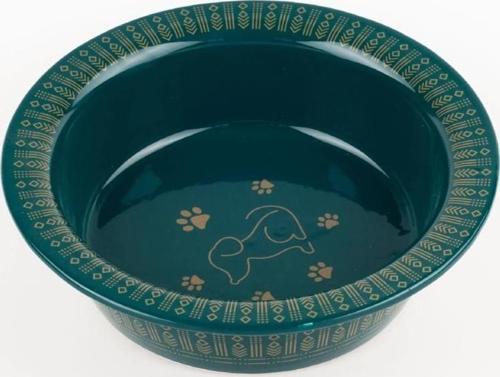 Renkli Seramik Kedi Köpek Mama ve Su Kabı Yeşil 520 ml