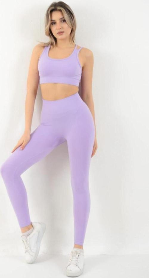 Spor Seamless Tayt Takımı Lila M-L