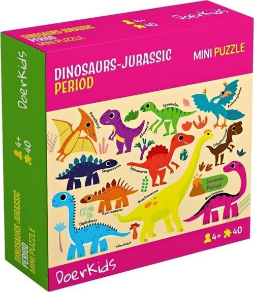 Dinozorlar-Jurassic Dönemi Mini Puzzle | 40 Parça 3-7 Yaş