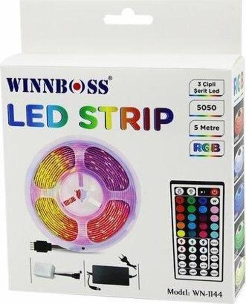 RGB 3ÇİP KUMANDALI ŞERİT LED 5MT-Findit
