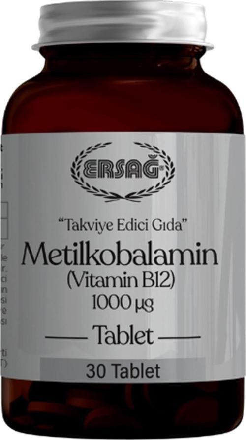 Metilkobalamin (Vitamin B12 Tablet) Gıda Takviyesi (30 Tablet)