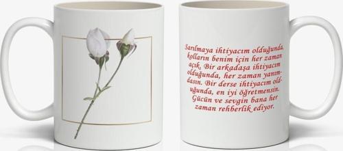 Anneye Sevginizi Anlatan-Anneye Özel Mesajlı 1 Adet Anneler Günü Hediyelik Kupa Mod1