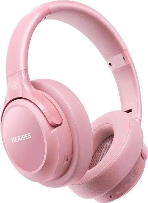 BERIBES Kulak Üstü Bluetooth Kulaklık Pembe