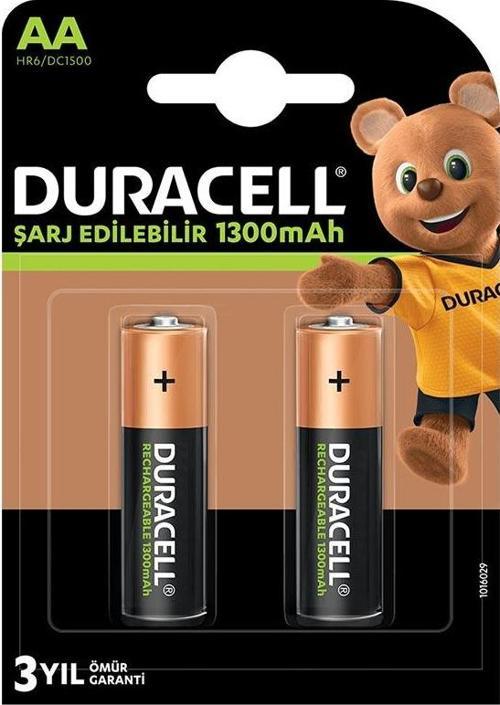 1300 MAH ŞARJLI AA KALEM PİL (2Lİ PAKET)