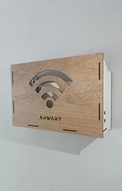 Dekoratif Ahşap Modem Saklama Kutusu Modem Rafı