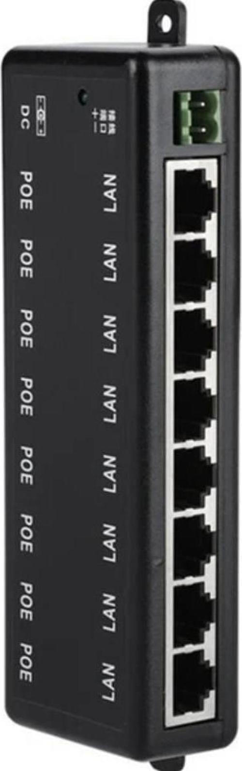 8 Port Ethernet PoE Enjektörü 12-48V
