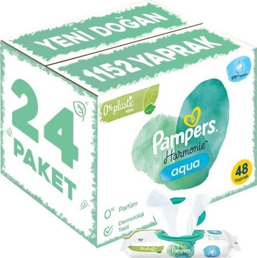 Islak Havlu Mendil Aqua Pure 48 Yaprak 24 Lü Set