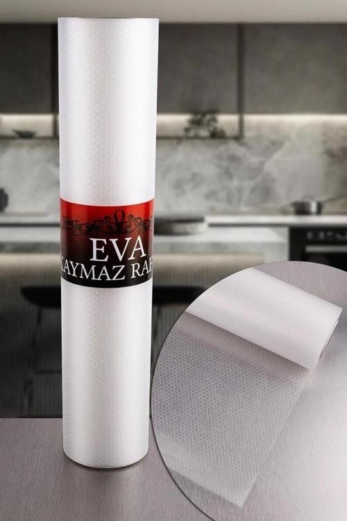 Eva Şeffaf Raf Örtüsü-Dolap Ve Çekmece İçi Kaymaz Kaydırmaz Örtü 45X10