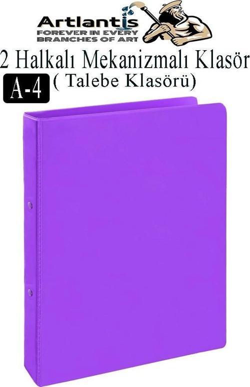 2 Halkalı Klasör 1 Adet A4 PVC Öğrenci ve Ofis Tipi Evrak Sunum Talebe Klasörü İç Cepli Otomatik Mekanizmalı Büro Okul