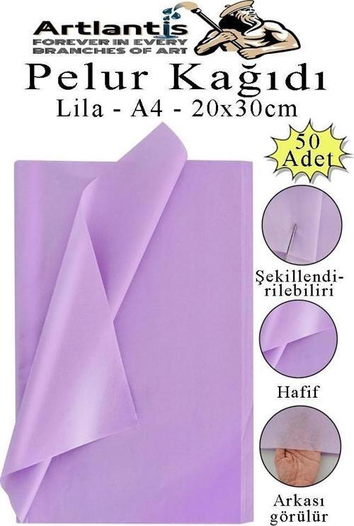 Pelur Kağıdı Renkli 50 li 1 Paket A4 Pelur Kagıt Moda Tasarım Tekstil Hediye Paketleme Ambalaj Kağıdı Parti Doğum Günü
