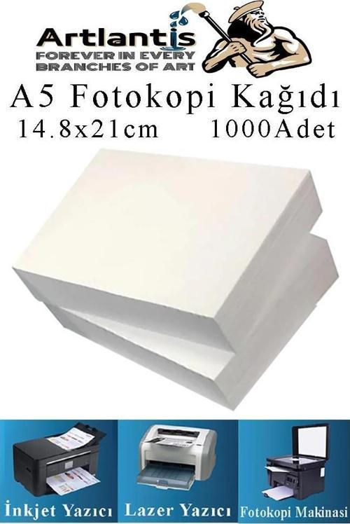 Fotokopi Kağıdı A5 80 gr 500 lü 2 Paket  Fotokopi Kağıdı Lazer İnkjet ve Fotokopi Makineleri İçin Uyumlu