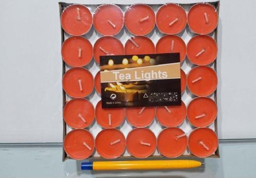 50'li Tealight Mum 50 Adet 2 Saat Yanan Beyaz & Kırmızı