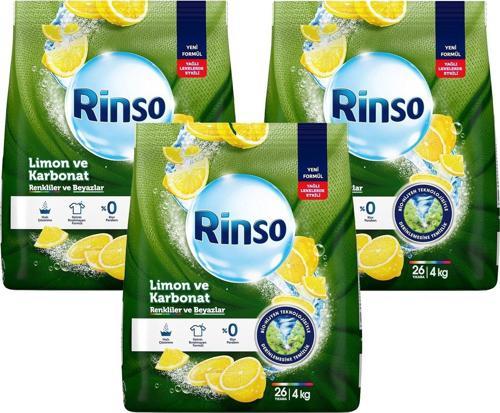 Limon ve Karbonat 4 kg Renkiler ve Beyazlar Toz Deterjan x 3 Adet