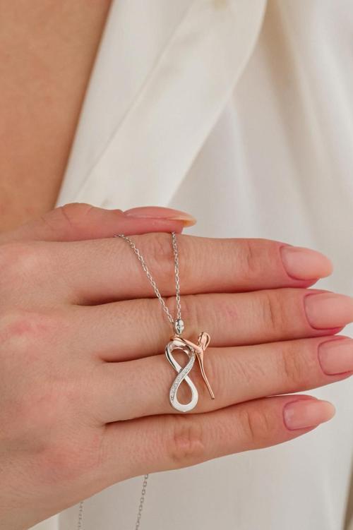 925 Ayar Gümüş Sonsuzluk Aşk Kolye