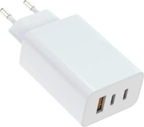 2 Type - C + Usb Giriş Şarj Adaptörü 65W   Hızlı Şarz Iphone Xiaomi Huawei Samsung Oppo Uyumlu