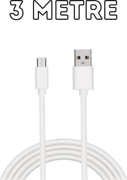 2.4A 3 Metre Hızlı Şarj Destekli micro Usb Şarz Kablosu Samsung Huawei Oppo Xiaomi Poco Uyumlu