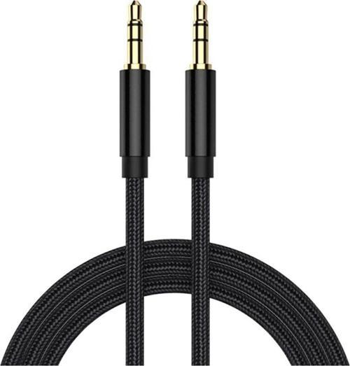 Aux To Aux 3.5mm Örgü Kablo İphone Samsung Xiaomi Huawei Uyumlu Müzik Ses Aktarıcı Aksesuar
