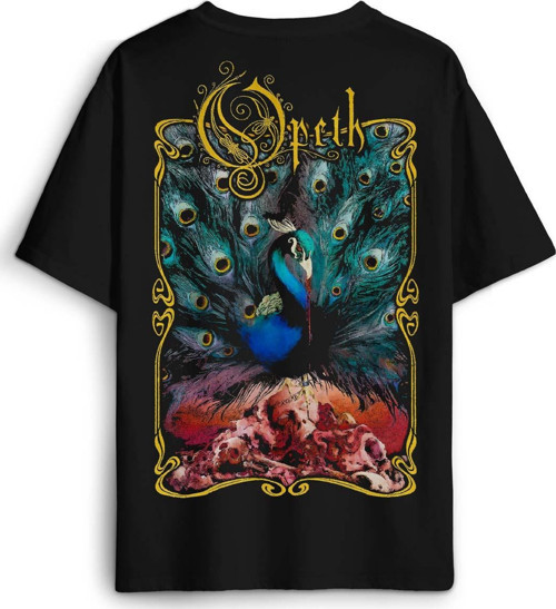 Opeth Metal Music Baskılı Oversize T-shirt Siyah Unisex Tişört