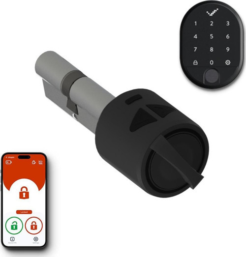Desi Utopic R Siyah Akıllı Kilit Telefondan Kontrol & Parmak Izi Set