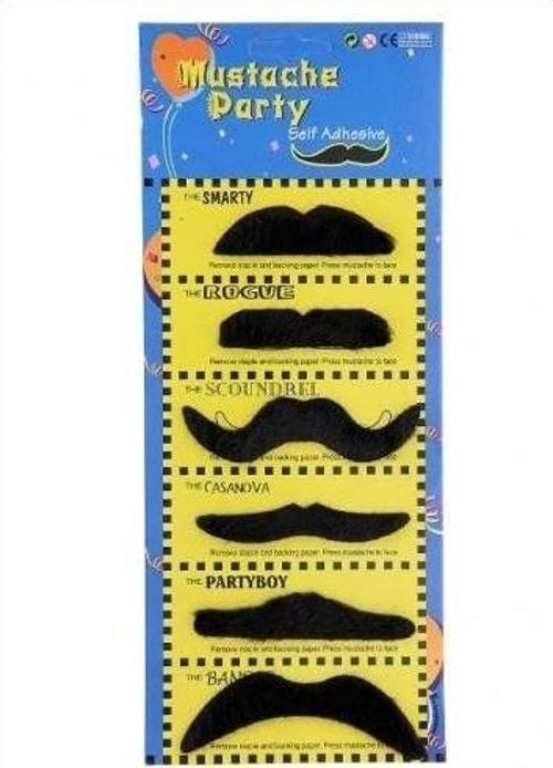 Karnaval Kostüm Partisi Bıyığı 6 Model 6 Adet