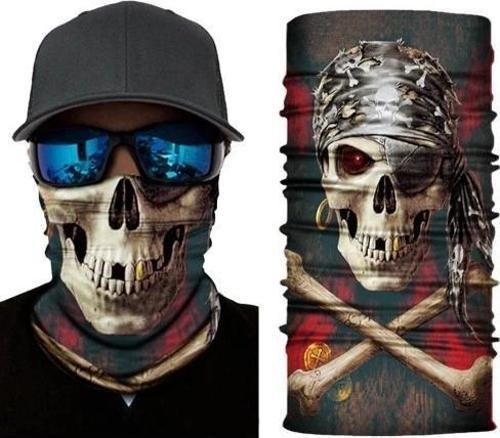 Siyah Korsan Kafatası Baskılı Buff Bandana 30x48 cm