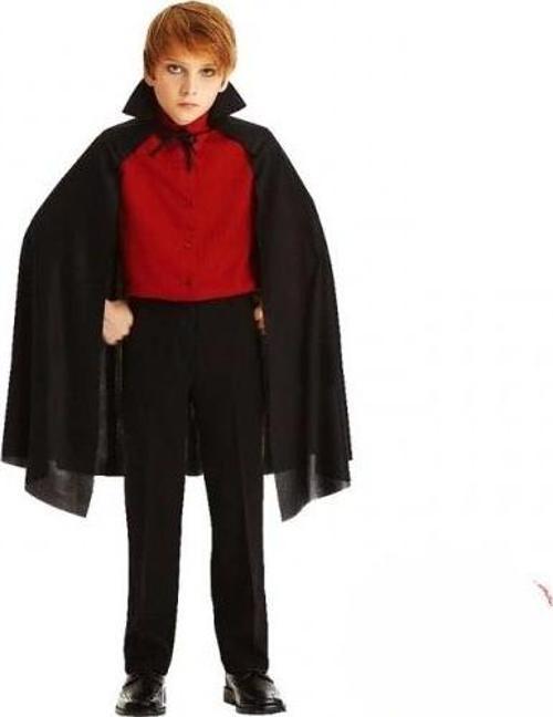 Siyah Yakalı Dracula Pelerini