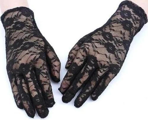 Dantel Eldiven Siyah Renk Yetişkin