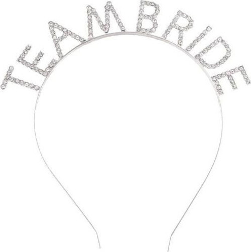 Gümüş Kaplama Kristal Taşlı Team Bride Taç