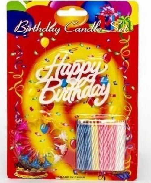 Rengarenk Happy Birthday Doğum Günü Mumları