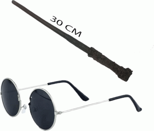 Harry Potter Asası ve Gözlüğü Seti