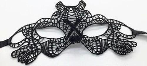 Siyah Dantel İşlemeli Balo Maskesi 11 No