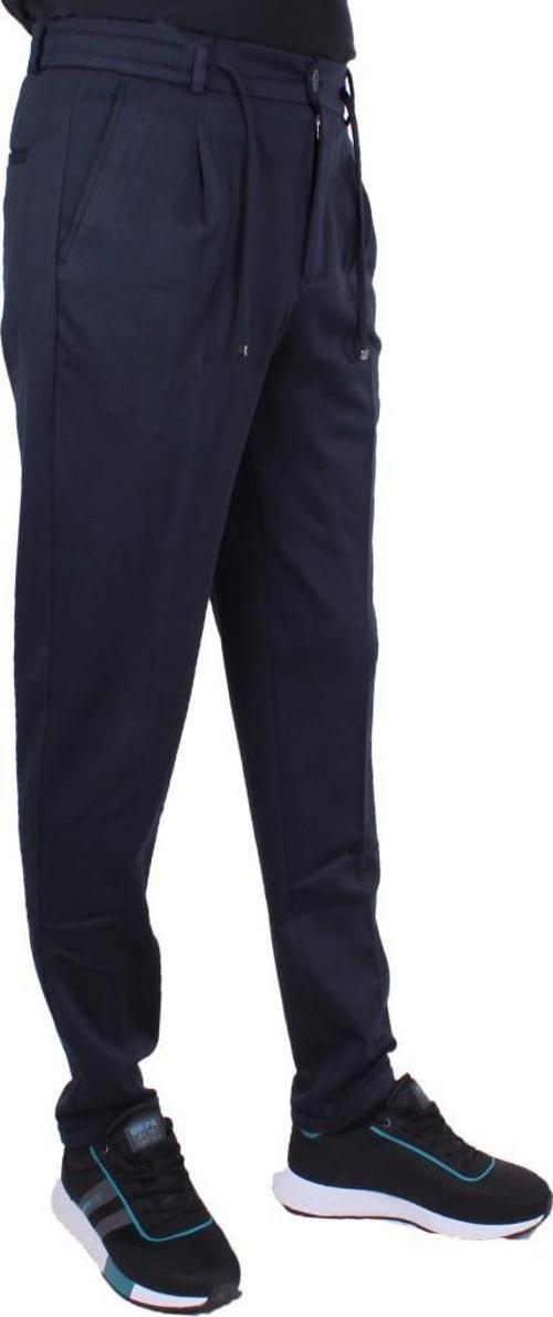 DMG23-611275 Lacivert Normal Bel Double Paça Flota Cepli Erkek  Pantolon