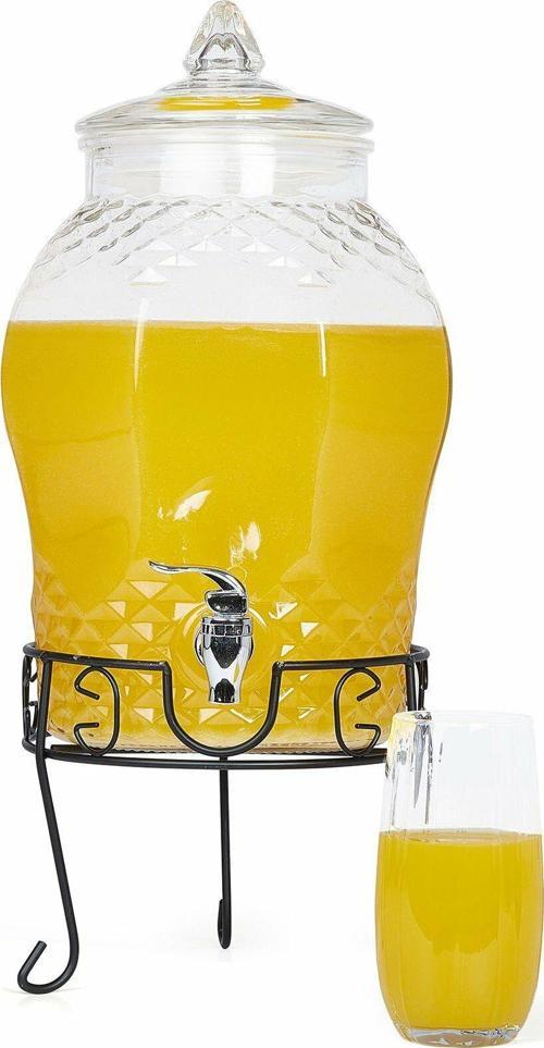 Cam Şerbetlik Musluklu 8 Litre
