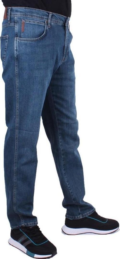 Twister Vegas 132-310 Mavi Yüksek Bel Rahat Paça Erkek Jeans Pantolon