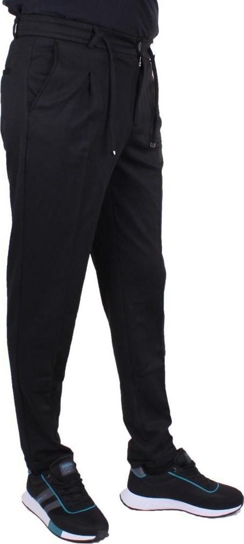 DMG23-611275 Siyah Normal Bel Double Paça Flota Cepli Erkek  Pantolon