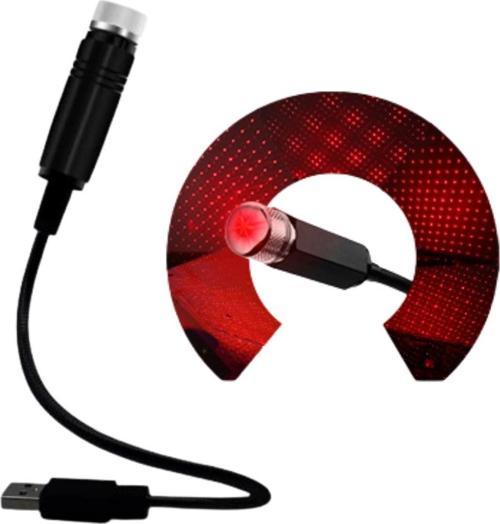 Kırmızı Ayak Altı Tavan Led Araç içi Aydınlatma Oto Araba İç Disko Ayarlanır USB Lamba Işık (2818)