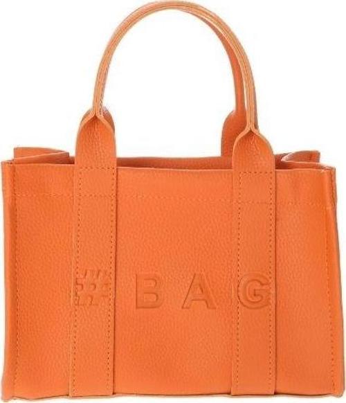 Turuncu Deri Mini Tote Çanta
