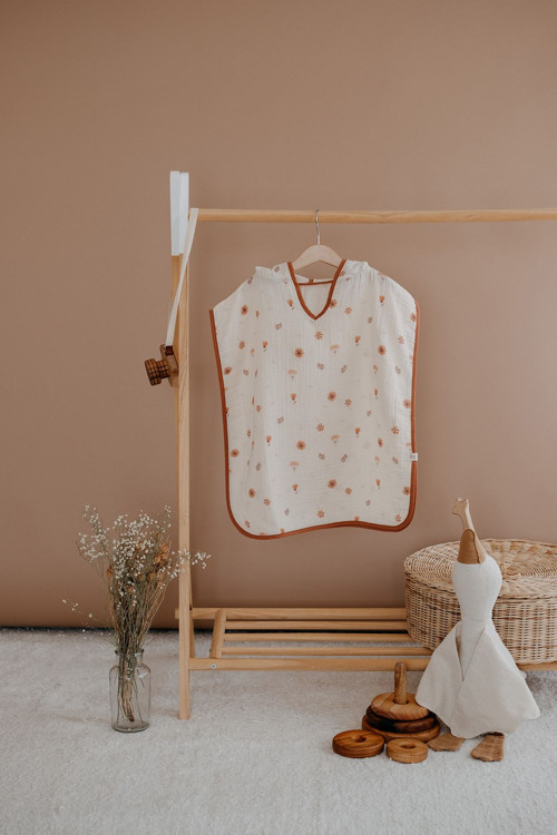 Müslin Panço | Boho Floral Ekru 3-5 Yaş